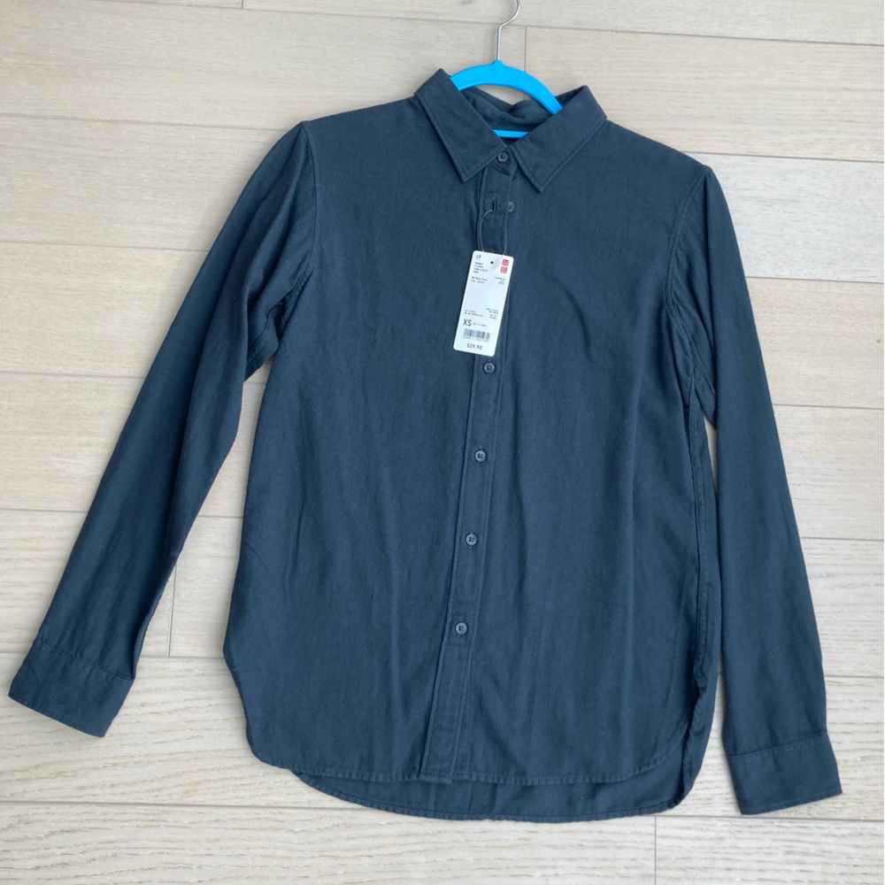 Uniqlo Navy Flannel Shirt | NWT | XS